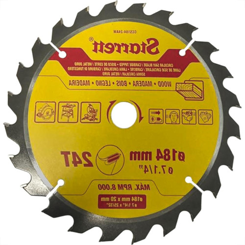 Serra Circular Widea Starrett 7.1/4''X 24 Dentes - Ccs184-24Aw Serra Circular Widea Starrett 7.1/4''X 24 Dentes - Ccs184-24Aw