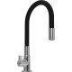 Torneira Gourmet Flex Mesa Bica Movel Metal Zagonel Motion Cozinha Preta - 1/4 Volta