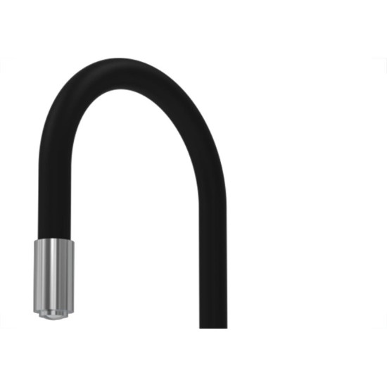 Torneira Gourmet Flex Mesa Bica Movel Metal Zagonel Motion Cozinha Preta - 1/4 Volta
