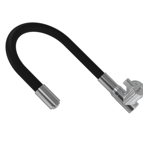 Torneira Gourmet Flex Parede Bica Movel Metal Zagonel Motion Cozinha Preta - 1/4 Volta