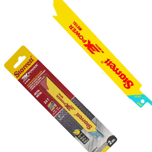 Lamina Para Serra Sabre Starrett 152Mm/6'' Bi-Metal 24 Dentes - Metal - Caixa Com 2 Pecas - B624-2 Lamina Para Serra Sabre Starrett 152Mm/6'' Bi-Metal 24 Dentes - Metal - Caixa Com 2 Pecas - B624-2