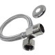 Engate Flexivel Malha Inox Alta Pressao Alpha 40Cm Engate Flexivel Malha Inox Alta Pressao Alpha 40Cm