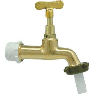 Torneira Jardim Metal Amarela Alpha 1128 Curta - 1/2'' E 3/4''