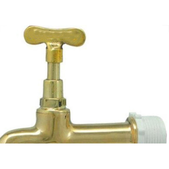 Torneira Jardim Metal Amarela Alpha 1130 Longa - 1/2'' E 3/4''