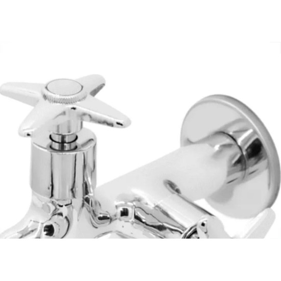 Torneira Maquina De Lavar/Tanque Metal Alpha 1131 Soft - C-23 - 1/2'' E 3/4'' Cromada - 1/4 Volta Torneira Maquina De Lavar/Tanque Metal Alpha 1131 Soft - C-23 - 1/2'' E 3/4'' Cromada - 1/4 Volta