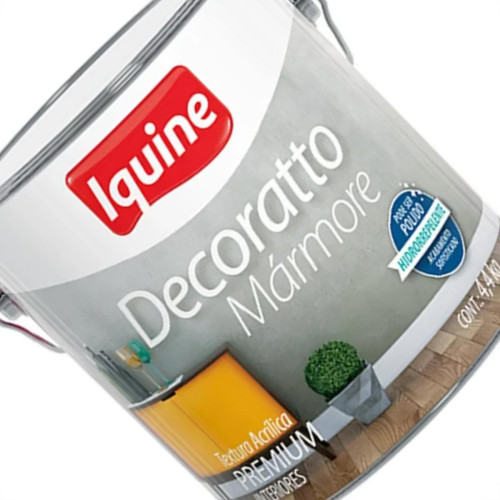 Textura Acrilica Iquine Decoratto Marmore Branco Neve 4,4Kg Textura Acrilica Iquine Decoratto Marmore Branco Neve 4,4Kg