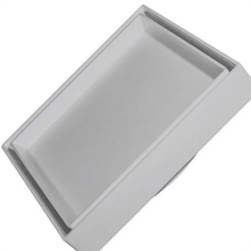 Ralo Invisivel Quadrado Ss Lares 10X10Cm Cinza Claro