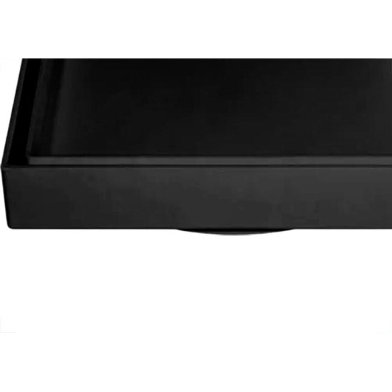 Ralo Invisivel Quadrado Ss Lares 10X10Cm Preto
