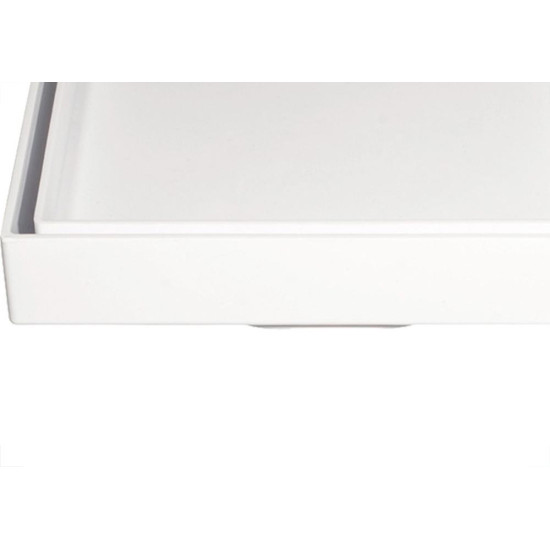 Ralo Invisivel Quadrado Ss Lares 15X15Cm Branco