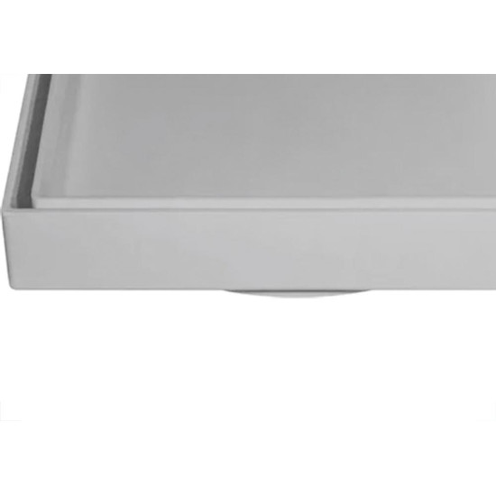 Ralo Invisivel Quadrado Ss Lares 15X15Cm Cinza Claro