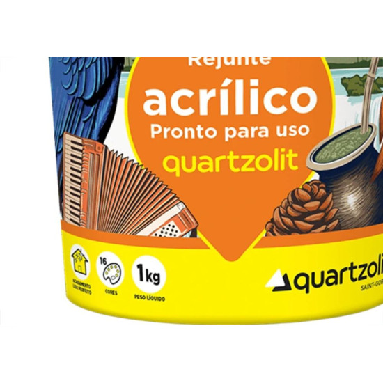 Rejunte Acrilico Quartzolit Preto Grafite 1Kg