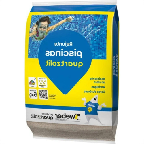Rejunte Piscina Quartzolit Azul Celeste 5Kg - Kit C/6 Pacotes