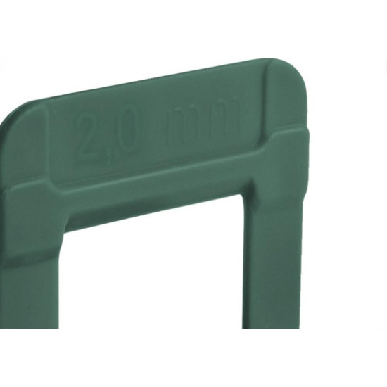 Espacador De Piso Cortag Nivelador Eco Verde 2,0Mm Pacote Com 50 Pecas