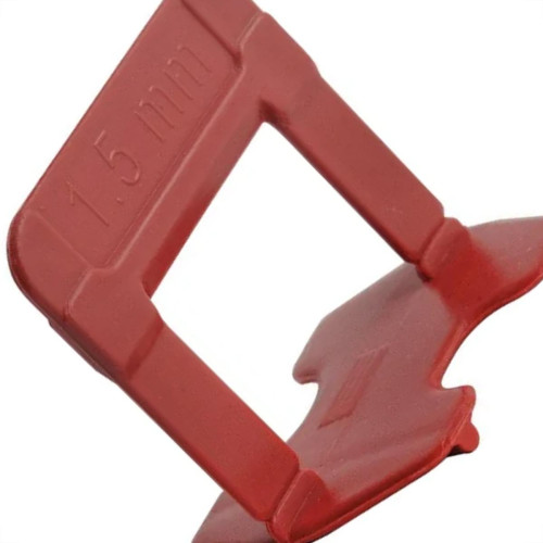 Espacador De Piso Cortag Nivelador Eco Vermelho 1,5Mm Pacote Com 50 Pecas