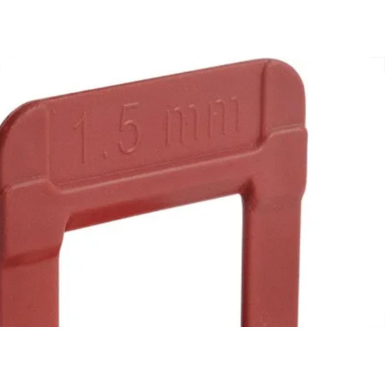 Espacador De Piso Cortag Nivelador Eco Vermelho 1,5Mm Pacote Com 50 Pecas