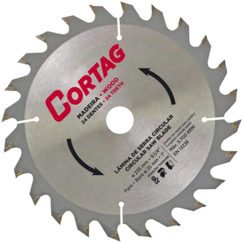 Serra Circular Widea Cortag 4.3/8''X 24 Dentes X 20Mm