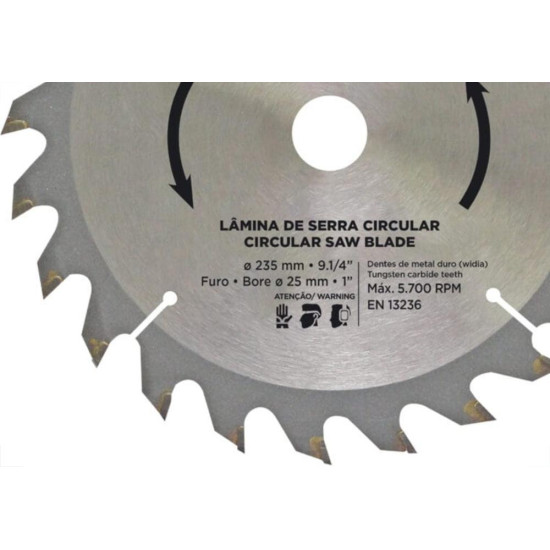 Serra Circular Widea Cortag 4.3/8''X 24 Dentes X 20Mm