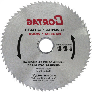 Serra Circular Widea Cortag 4.3/8''X 72 Dentes X 20Mm