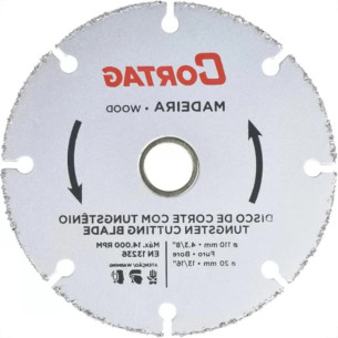Disco Para Madeira Tungstenio Cortag 110 X 20Mm