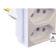 Pino 3 Saidas Ilumi 2 Polos+Terra 20A. Branco - 12300