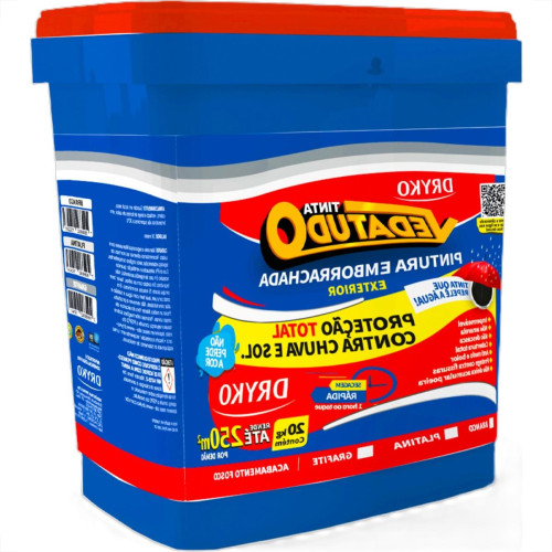 Tinta Emborrachada Dryko Vedatudo Cinza Grafite 20Kg