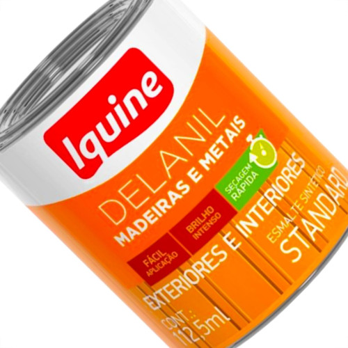 Tinta Esmalte Standard Iquine Delanil 112Ml Mini Lata Branco Neve