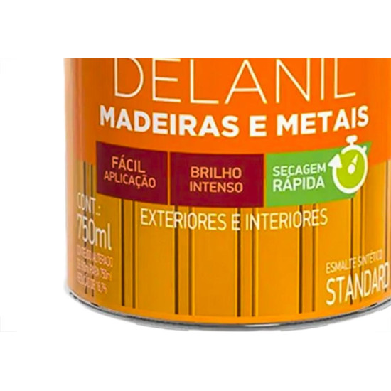 Tinta Esmalte Standard Iquine Delanil 750Ml Cinza Medio