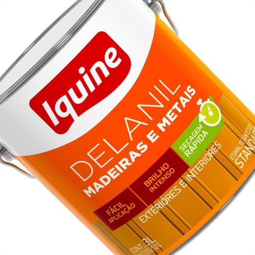 Tinta Esmalte Standard Iquine Delanil 3L Branco Neve