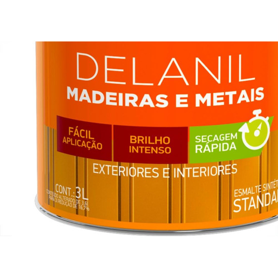 Tinta Esmalte Standard Iquine Delanil 3L Branco Neve