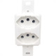 Conjunto Para Condulete Dicompel Monaco Branco 2 Tomadas 2P+T. 20A. - Dc-6100/6