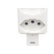 Conjunto Para Condulete Dicompel Monaco Branco 2 Tomadas 2P+T. 20A. - Dc-6100/6