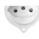 Conjunto Para Tomada De Chao Dicompel Monaco Branco 1 Tomada 2P.+T. 20A. - Dc-6100/11