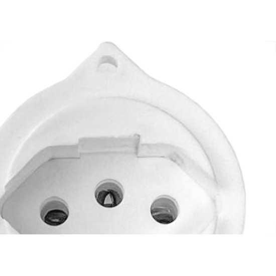 Conjunto Para Tomada De Chao Dicompel Monaco Branco 1 Tomada 2P.+T. 20A. - Dc-6100/11