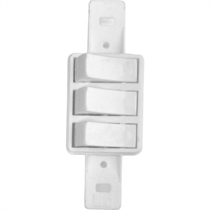 Conjunto Para Condulete Dicompel Monaco Branco 3 Paralelos - Dc-7100/20