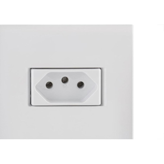 Conjunto Tramontina Com Placa Liz Branca 2 Tomadas 2P+T. 20A. - 57170/266