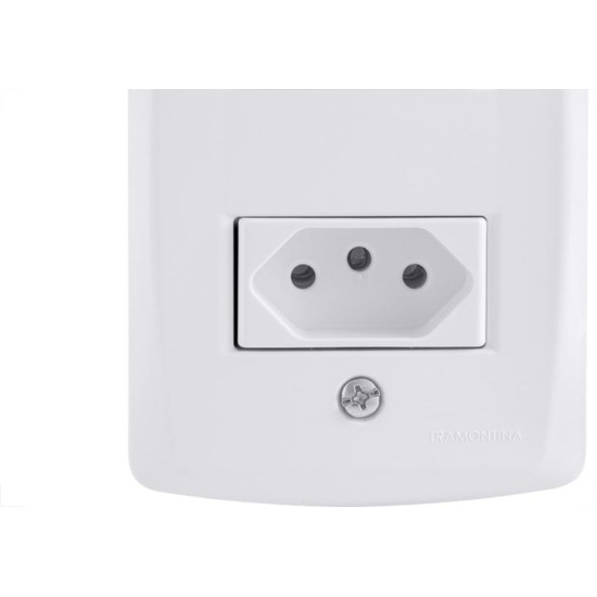 Conjunto Tramontina Com Placa Lux2 2 Tomadas 2P.+T. 20A. 57145/266