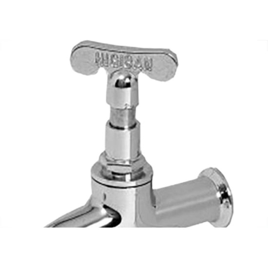 Torneira Jardim Metal Higiban 1128 -1/2'' X 3/4'' Curta Cromada