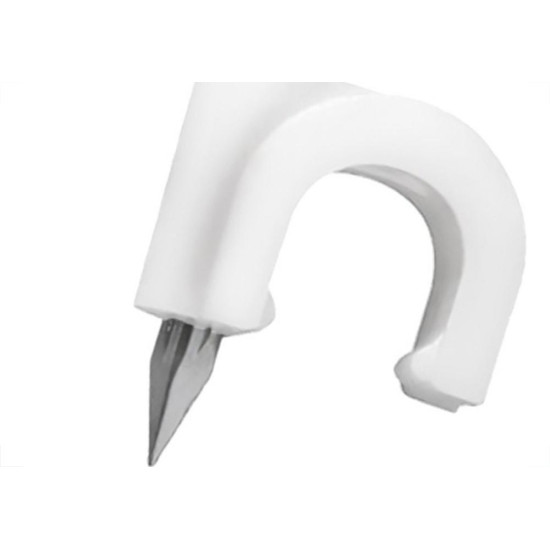 Grampo Para Fio Sforplast Coaxial 6Mm Branco 2,5X25Mm Com 20 Pecas