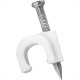 Grampo Para Fio Sforplast Coaxial 8Mm Branco 2,5X25Mm Com 20 Pecas