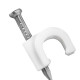 Grampo Para Fio Sforplast Coaxial 8Mm Branco 2,5X25Mm Com 20 Pecas
