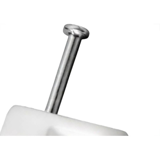 Grampo Para Fio Sforplast Tipo Unha 10-12 Com 20 Pecas Branco Grande