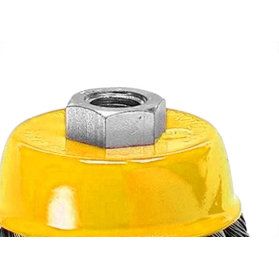 Escova De Aco Copo Fertak Aco Carbono Torcida 75Mm X M14 - 2731