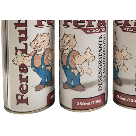 Oleo Desengripante Fera Lub 250Ml/100G - Kit C/6 Pecas
