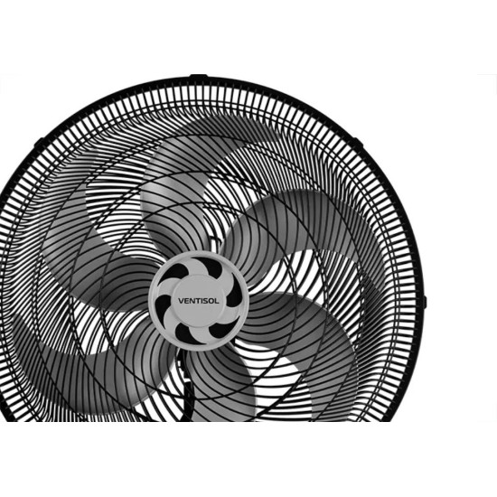 Ventilador De Mesa Ventisol Turbo Preto 6 Pas 50Cm. 127V. - 4259
