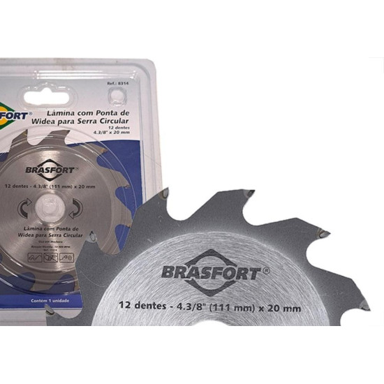 Serra Circular Widea Brasfort 4.3/8''X 12 Dentes X 20Mm