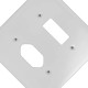 Placa Conjunto Ilumi Stylus Branco 4X4 - 1 Interruptor + 1 Tomada - 249F1
