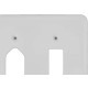 Placa Conjunto Ilumi Stylus Branco 4X4 - 1 Interruptor + 1 Tomada - 249F1