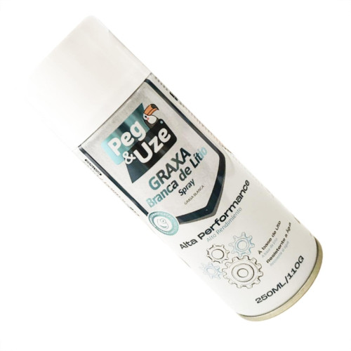 Graxa Spray Peg E Uze Etaniz Branca Litio 250Ml/110G.