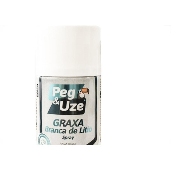 Graxa Spray Peg E Uze Etaniz Branca Litio 250Ml/110G.
