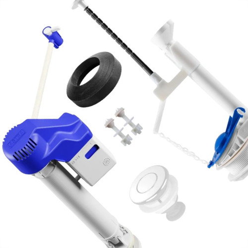 Mecanismo Para Caixa Acoplada Astra Hidraulico Kit Completo Acionamento Superior Botao Branco Mu3/Sp*Branco